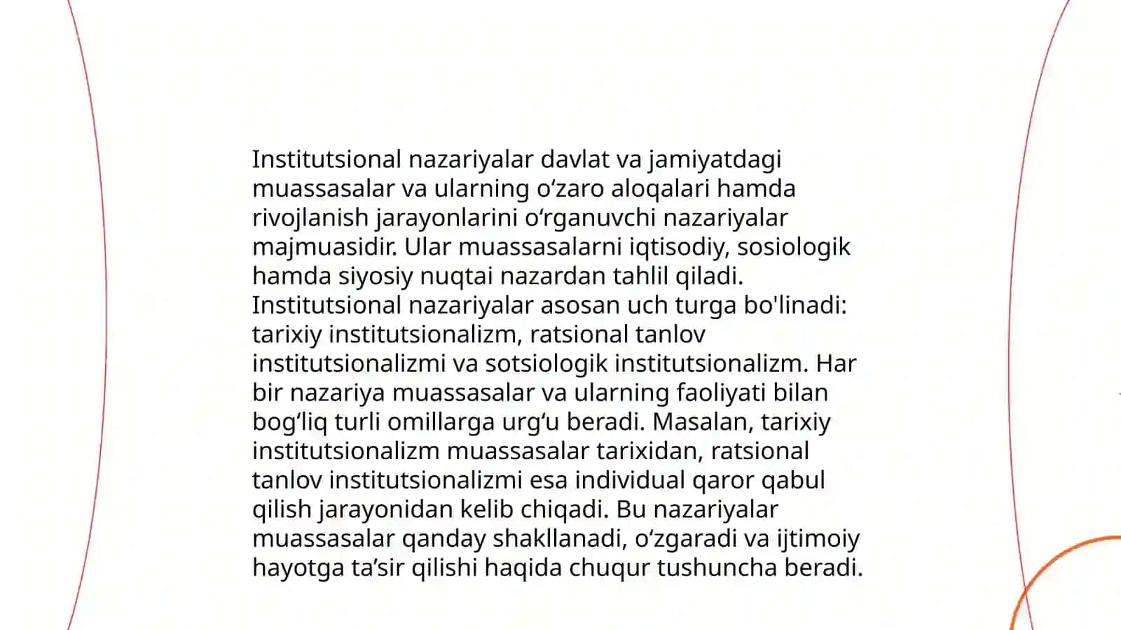 Institutsionalizmning nazariy asoslari 4