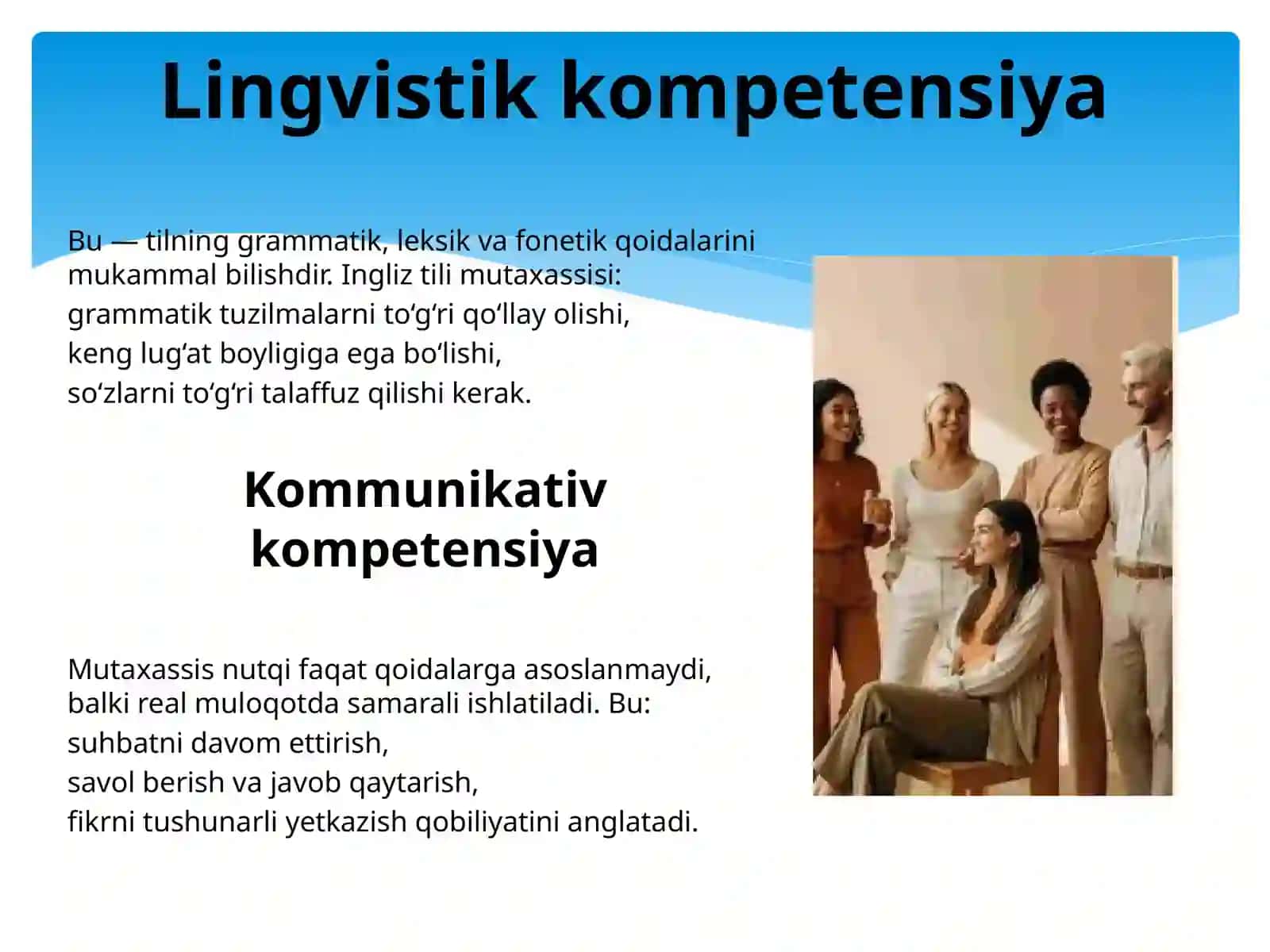 Ingliz til mutaxassisining nutqi 4