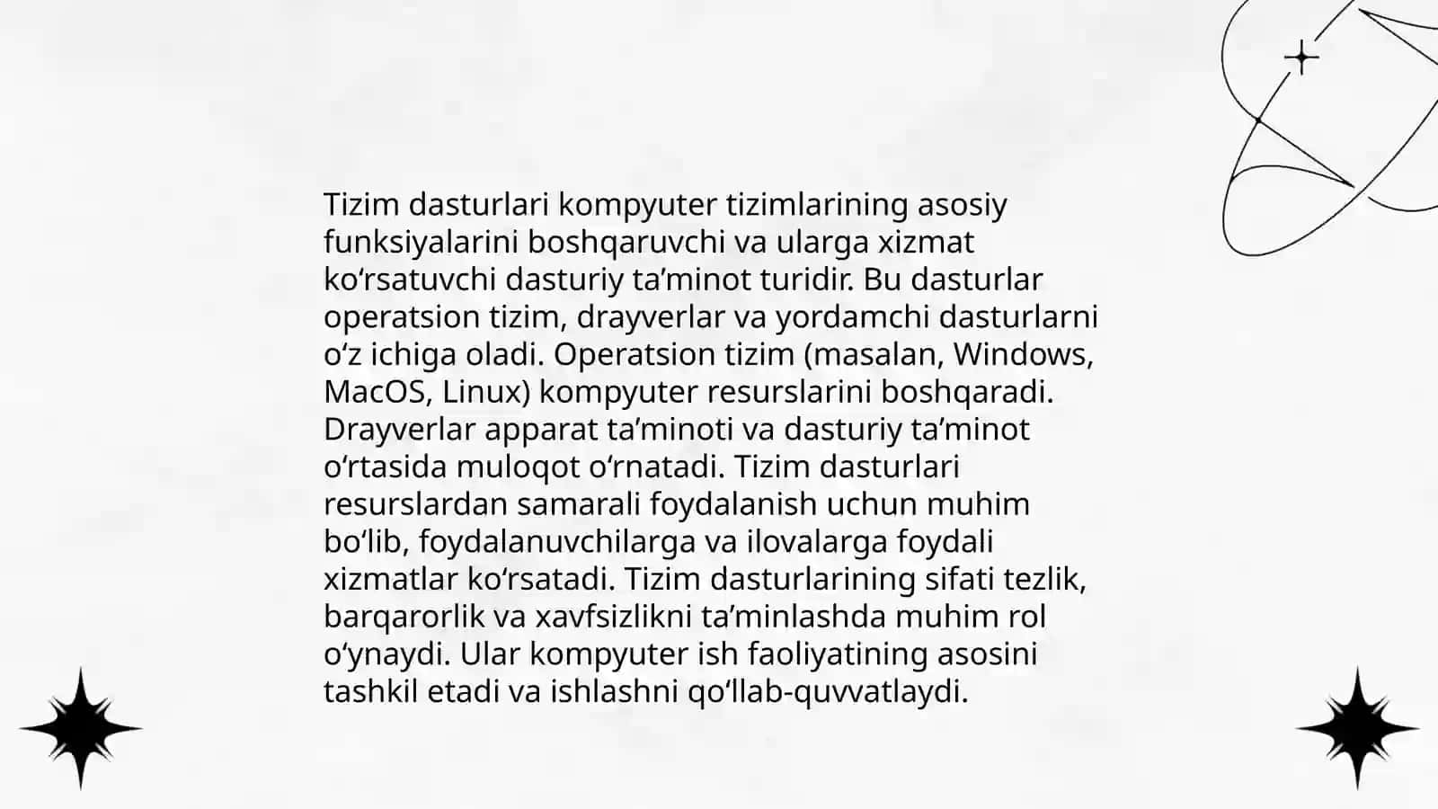 Operatsion tizimlar (OS) 4