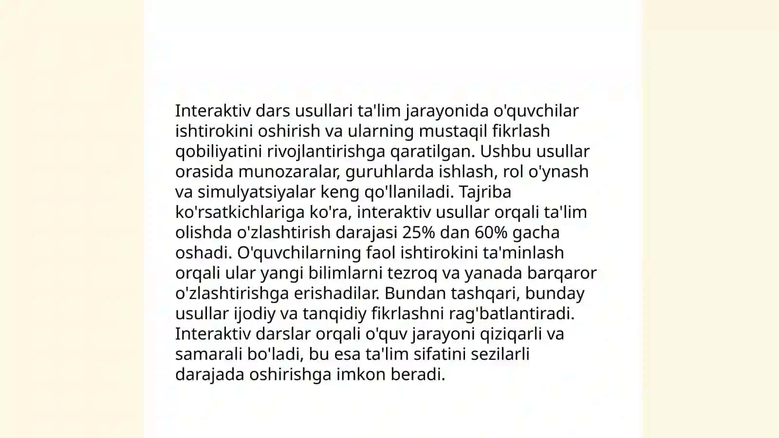Kreativ oʻqitish texnalogiyalari 4