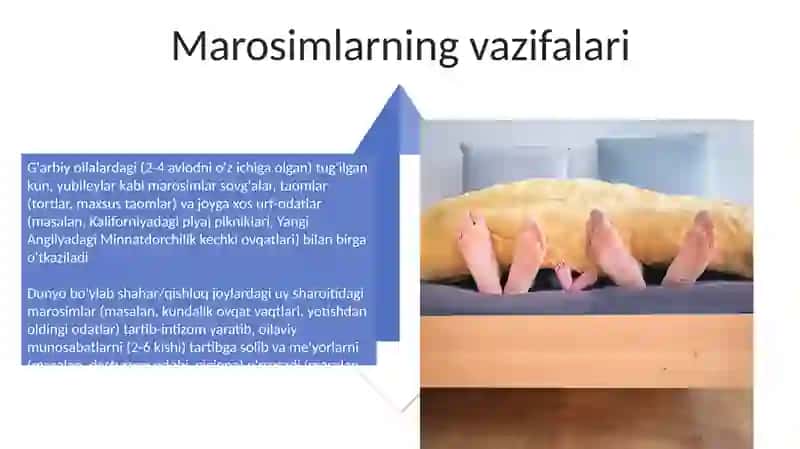 Marosimlar va oilaviy an'analar 4