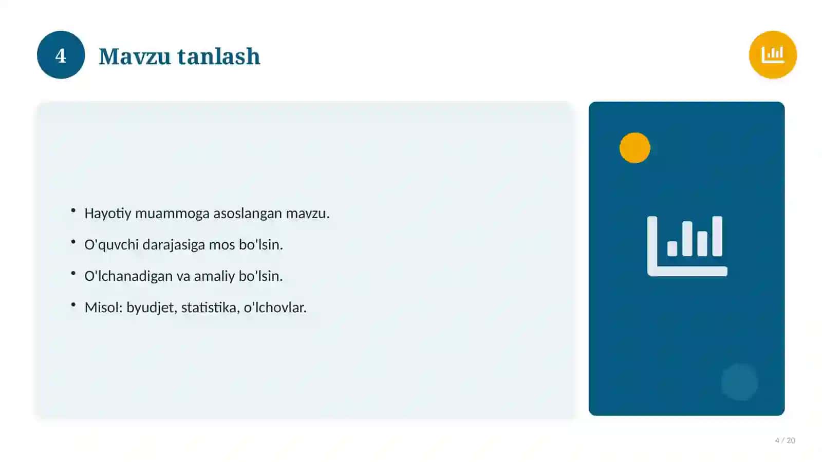 9-sinf Matematika fanidan loyiha ishi 4
