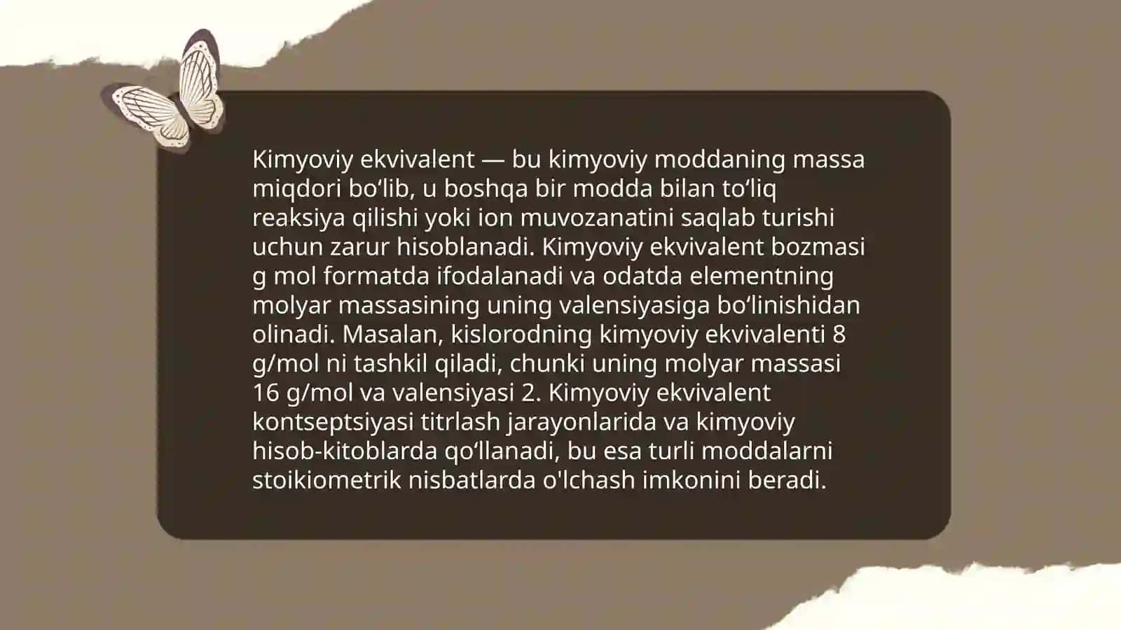 Valentlik kimyoviy ekvivalent 4
