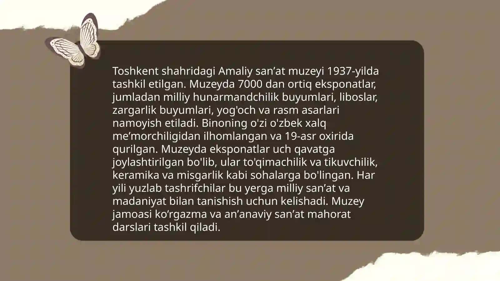 Toshkent shahri O‘zbekiston Tarix Muzeyi 4