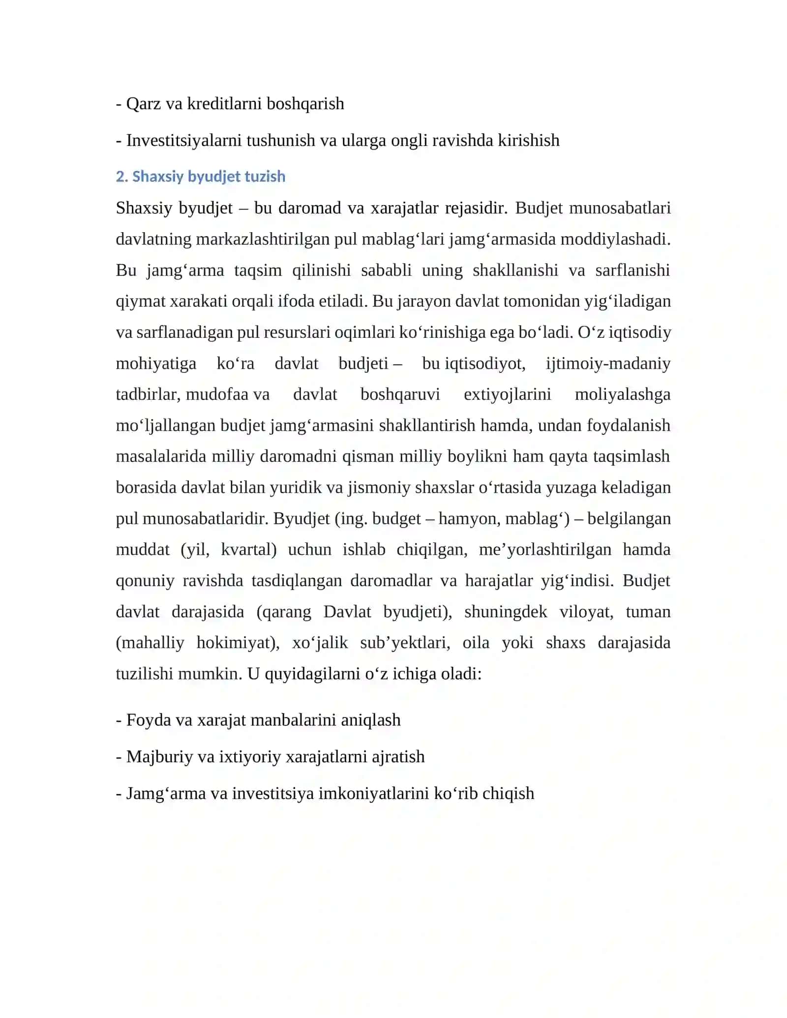 Moliyaviy Savodxonlik 4