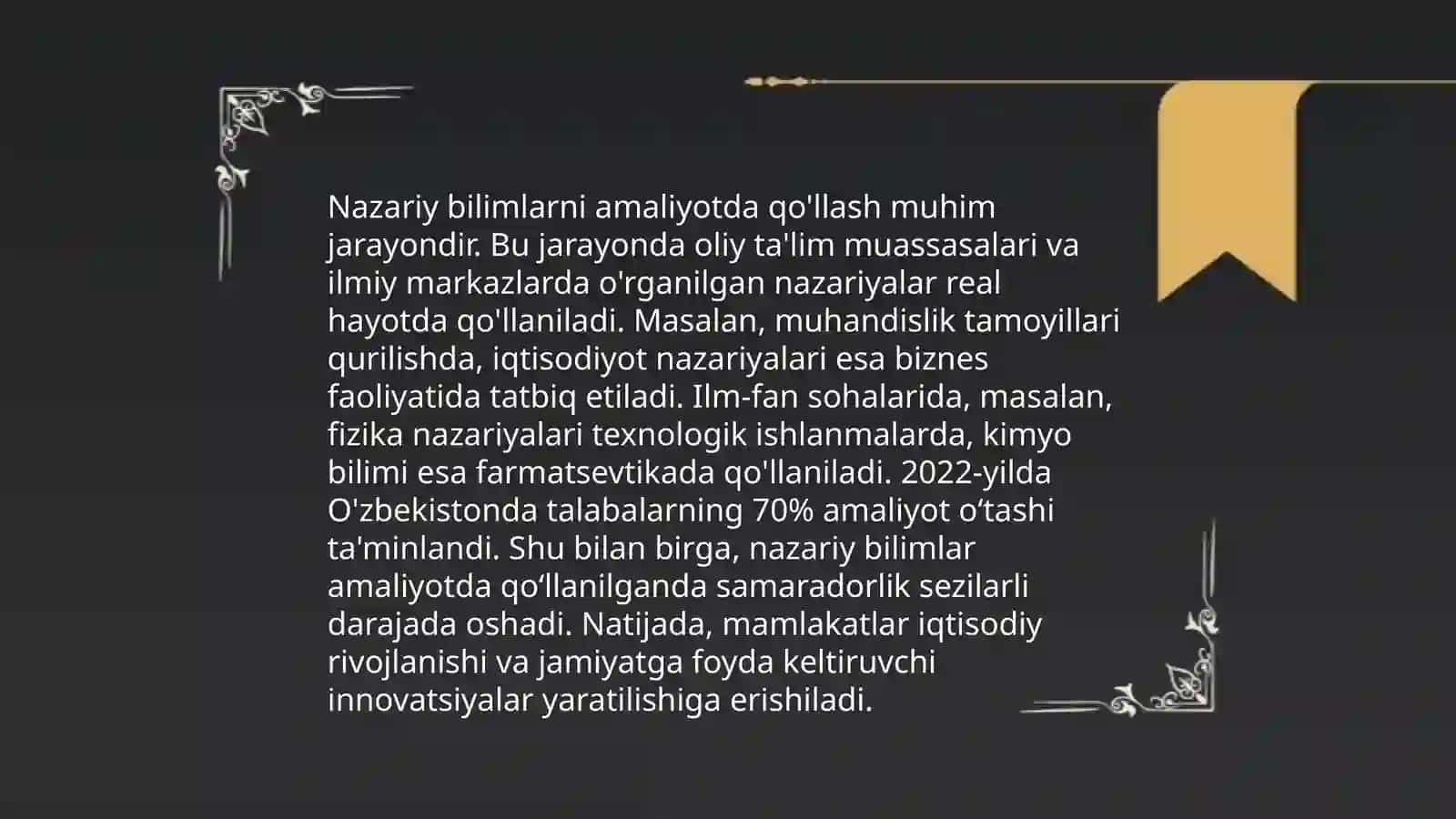 Nazariya va amaliyot birligi 4
