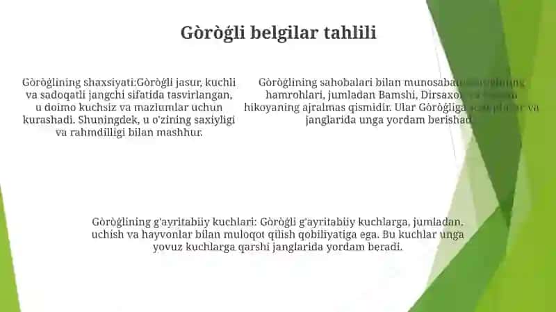 Gòròģli Turkumidagi Dostonlar Tahlili 4