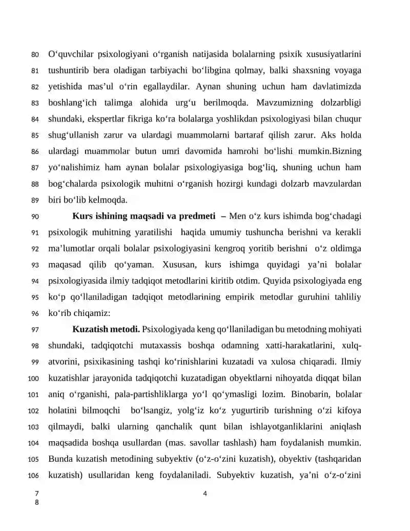 Bog‘chada psixologik muhitni ta’minlash 4