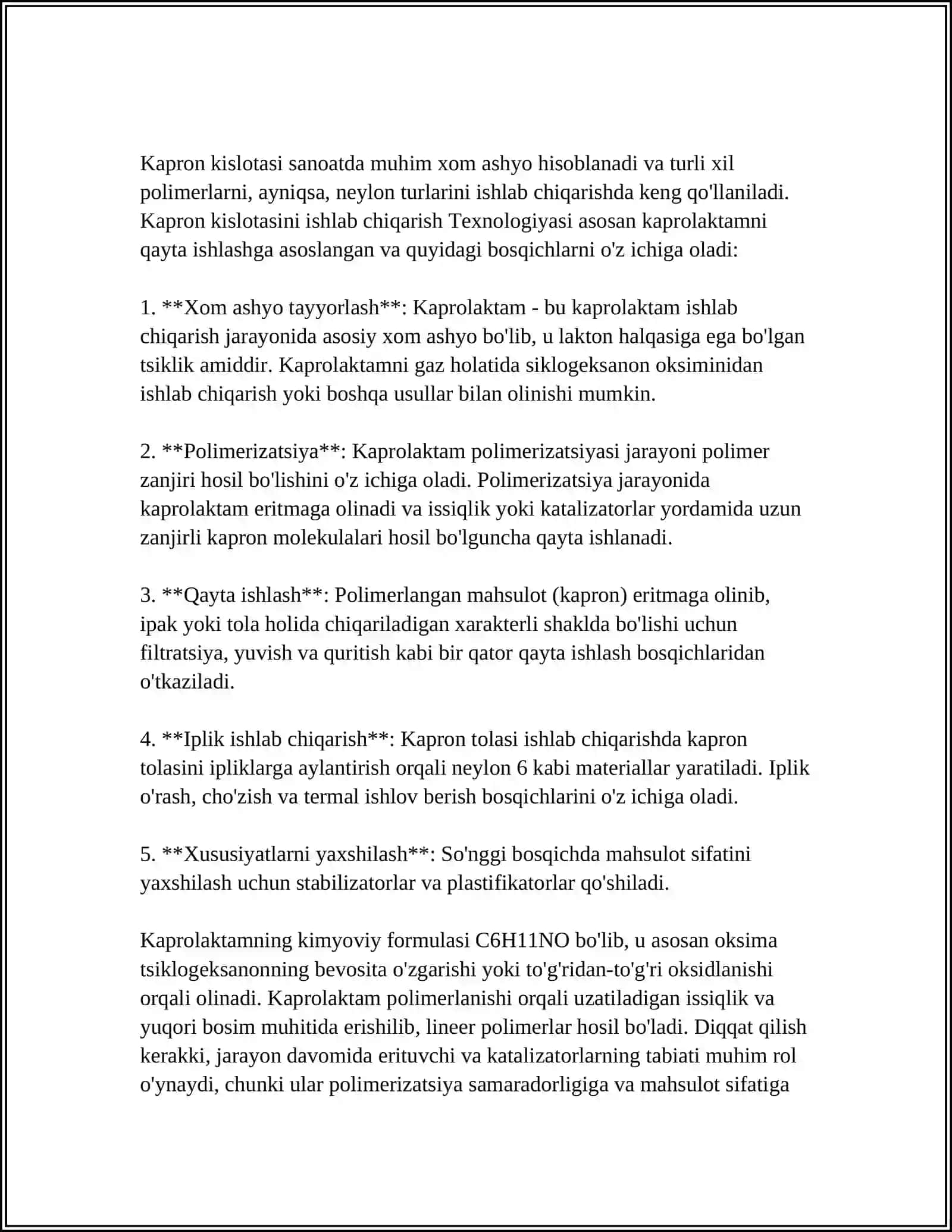Kapron kislatasi 4