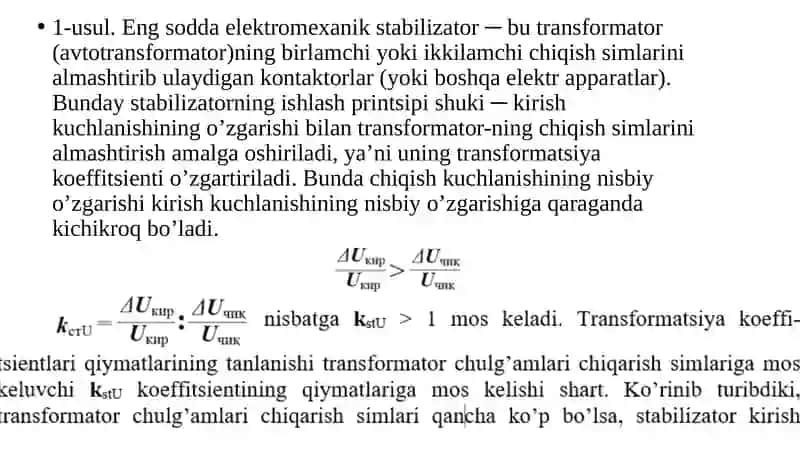 Kuchlanish stabilizatorlari 4