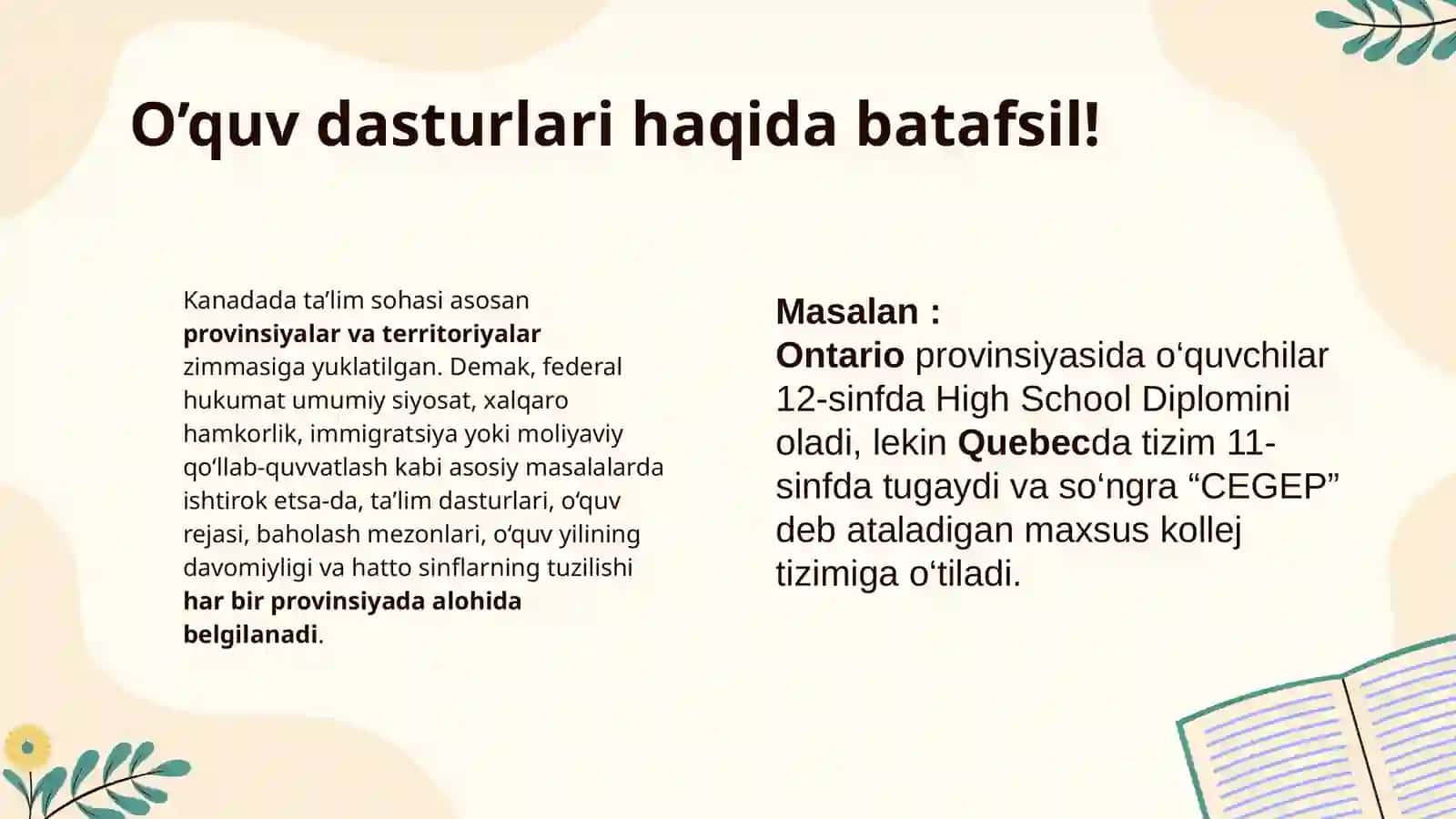 Kanada ta'lim tizimi-umumi tuzilma 4