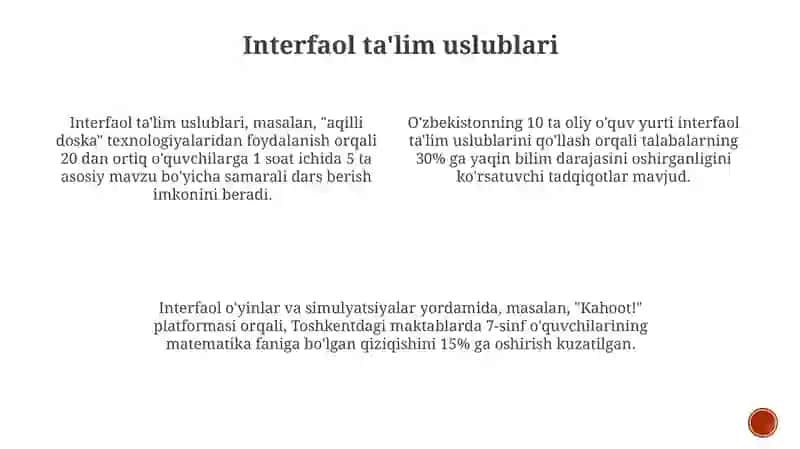 Texnologiya va uni o'qitish metodikasi 4