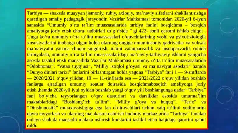 Tаrbiya fаnini o’qitishdа ахbоrоt tехnоlоgiyalаrining o‘rni 4