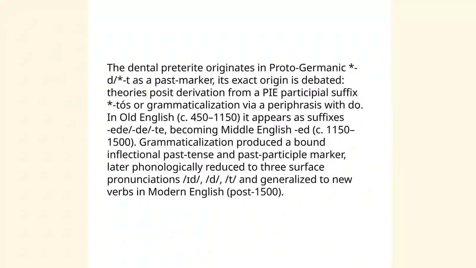 Proto-Germanic origins of the weak (dental) past 4