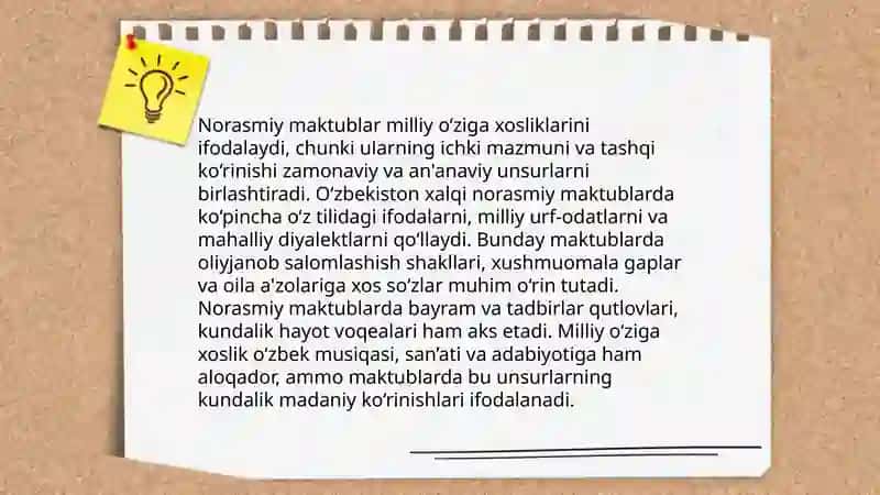 Norasmiy xat va maktublarni tarjima qilish usullari 4