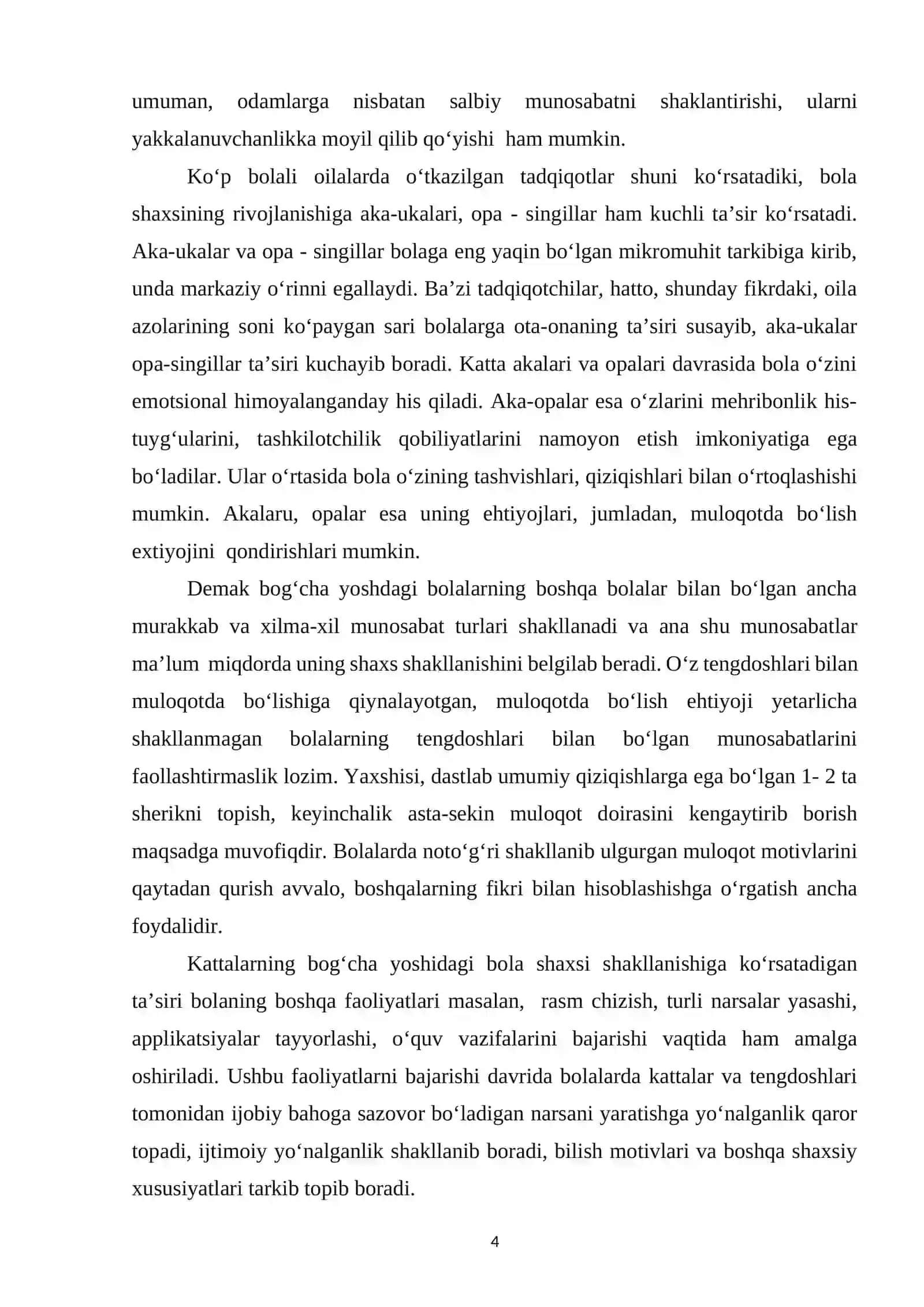 Bolalarning predmetlar shakli va geometrik shakllarni idrok qilishning o‘ziga xos xususiyatlari kurs ishii 4