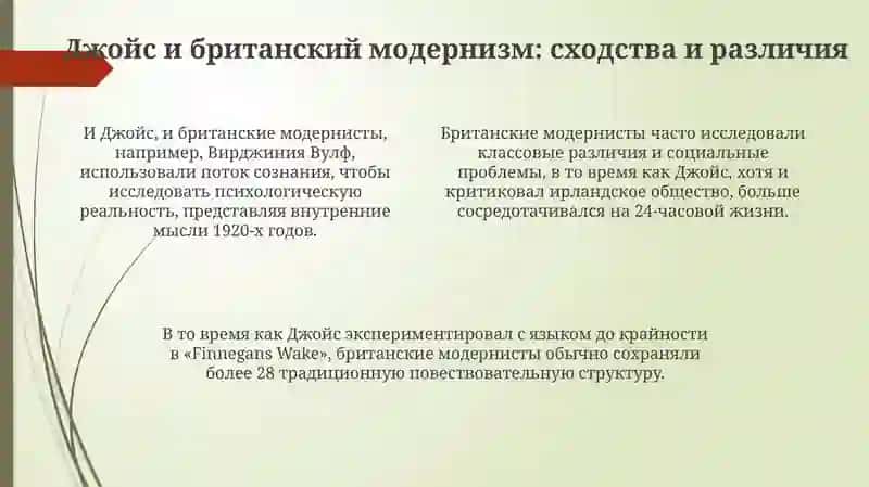 Джойс и британский модернизм 4