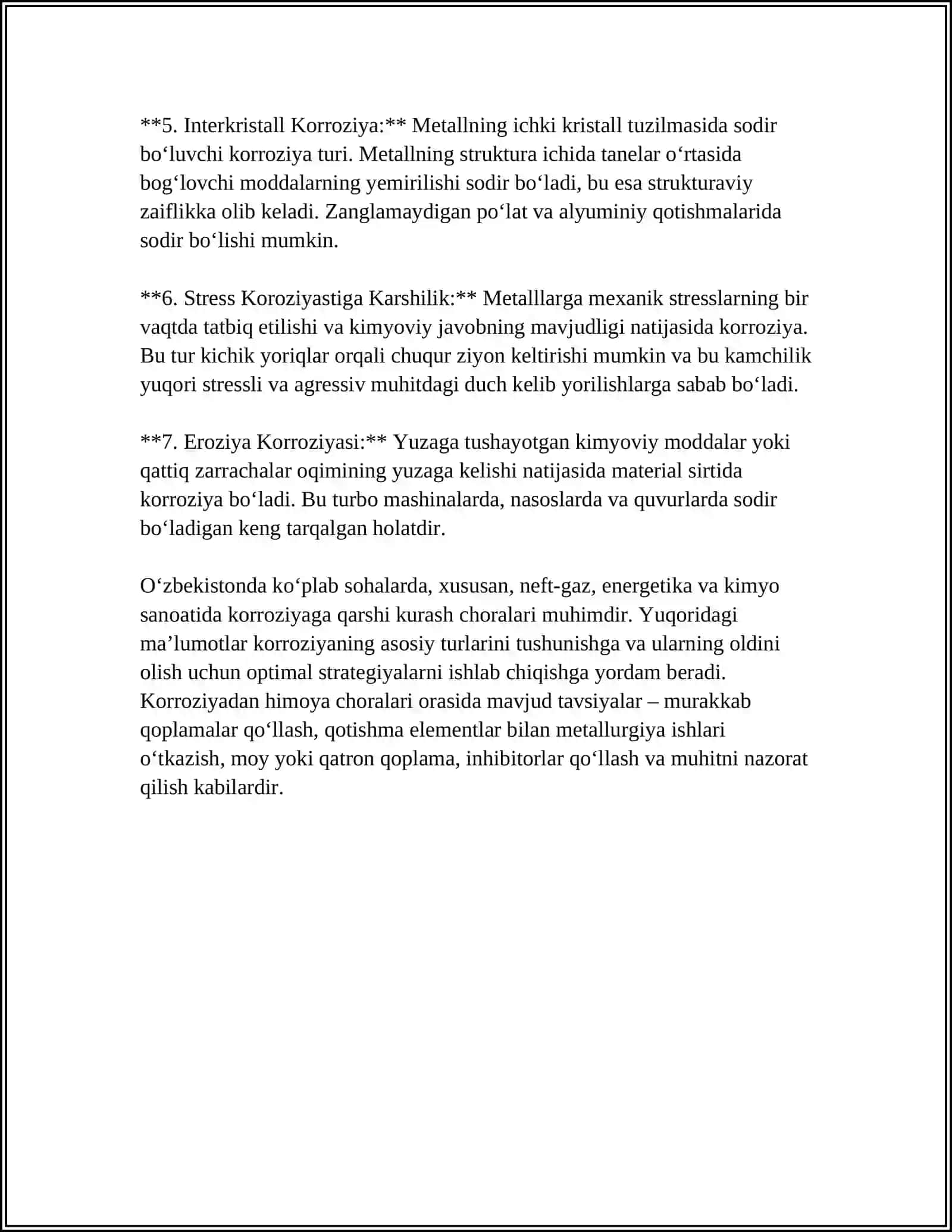 METALLARNING KORROZIYALANISHI VA SAQLANISH USULLARI 4