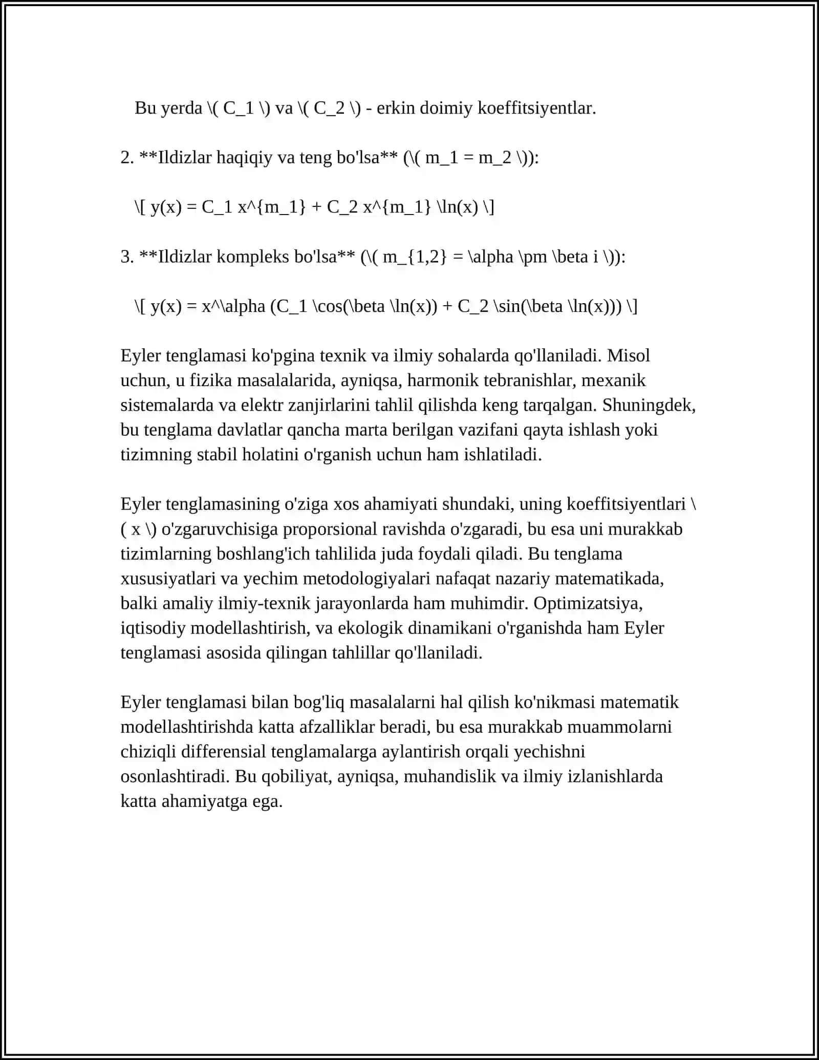 EYLER TENGLAMASI 4