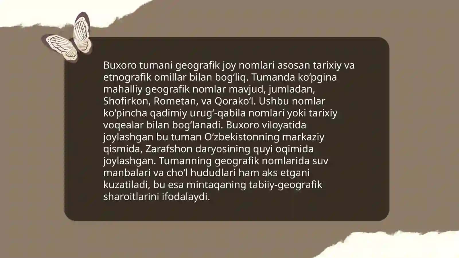 Buxoro tumani toponimiyasi 4