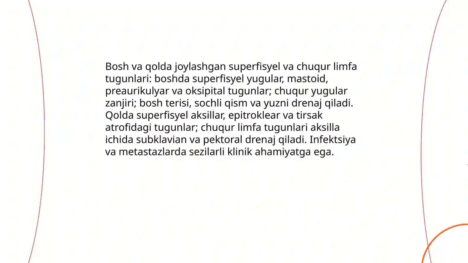 Bosh va qol limfa tizimi 4