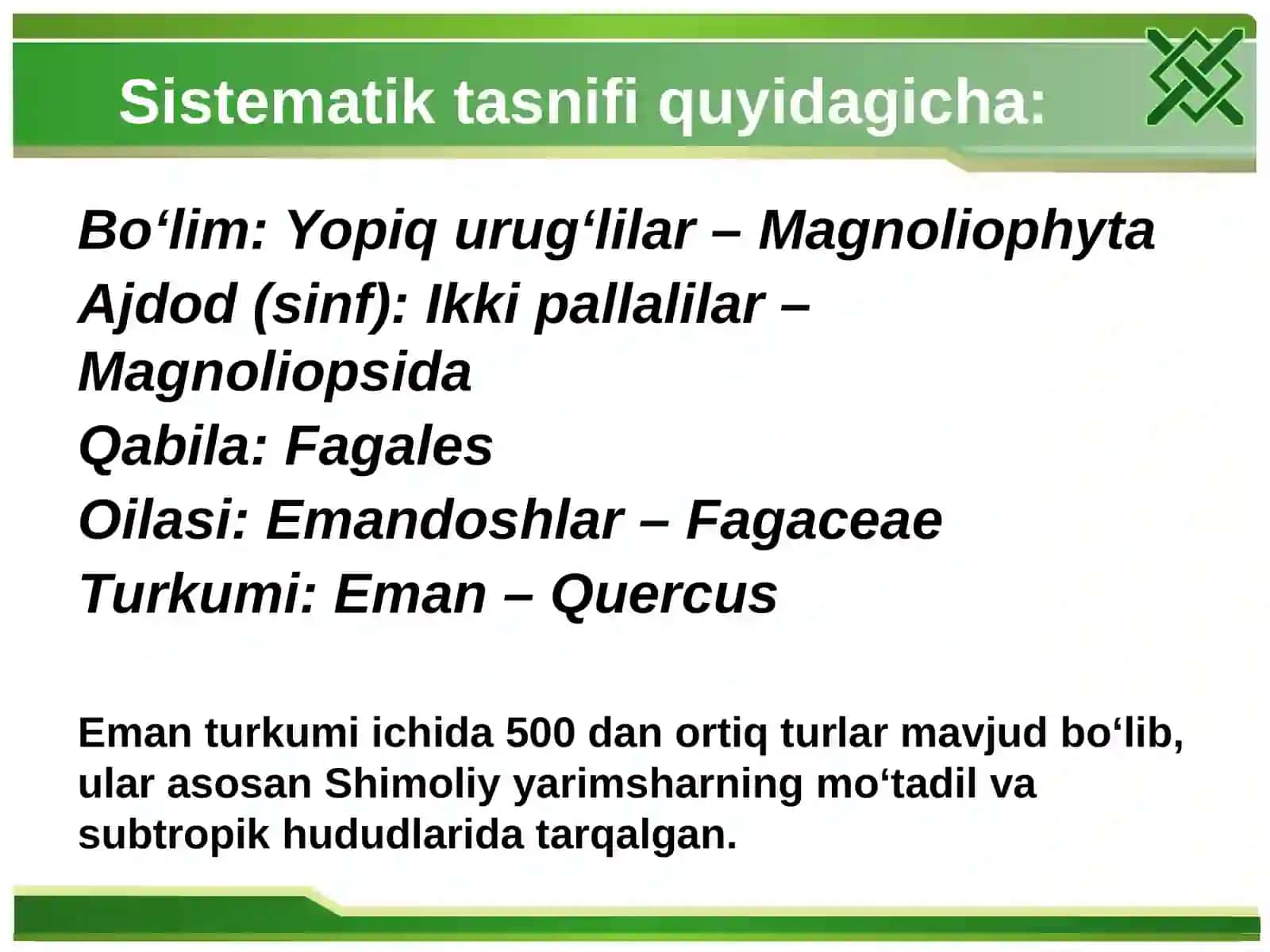 Eman turkumining umumiy tavsifi 4