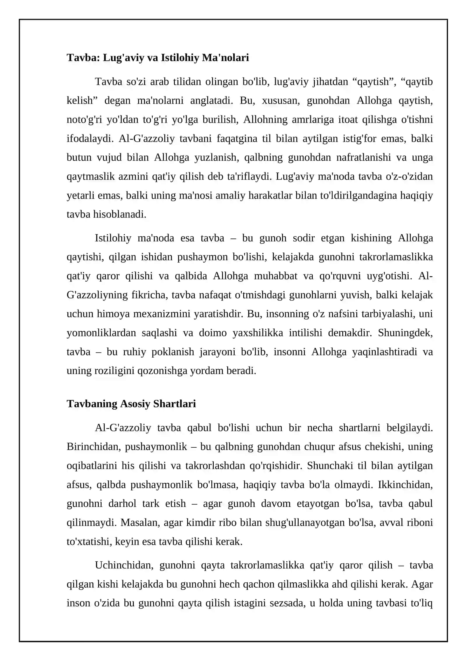 Tavba Islom ta'limida muhim o‘rin tutadi 4