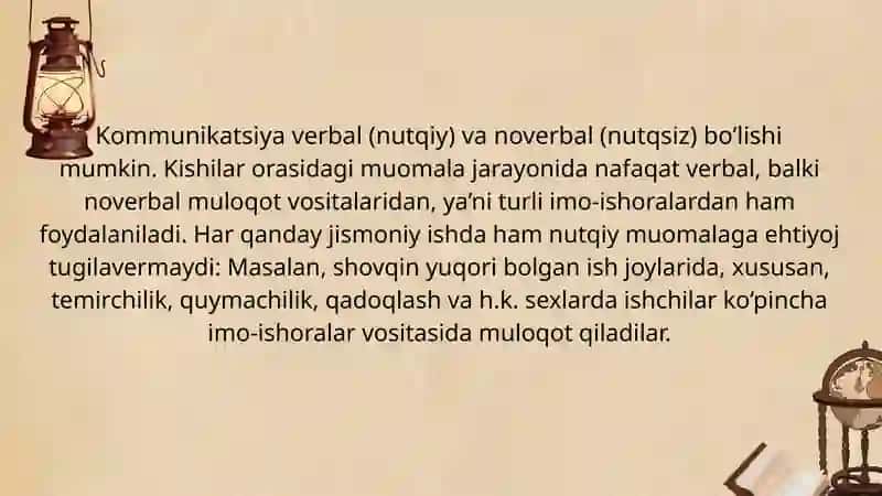Kommunikatsiya. Verbal va noverbal muloqot 4