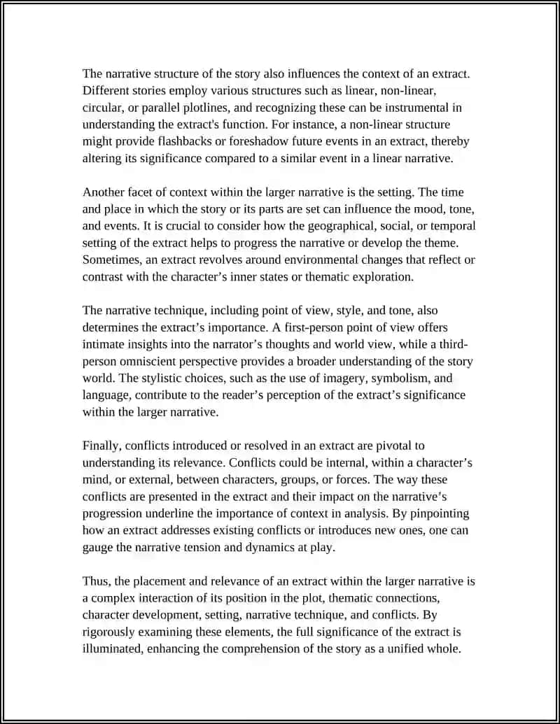 ANALYSIS OF AN EXTRACT FROM A STORY 4
