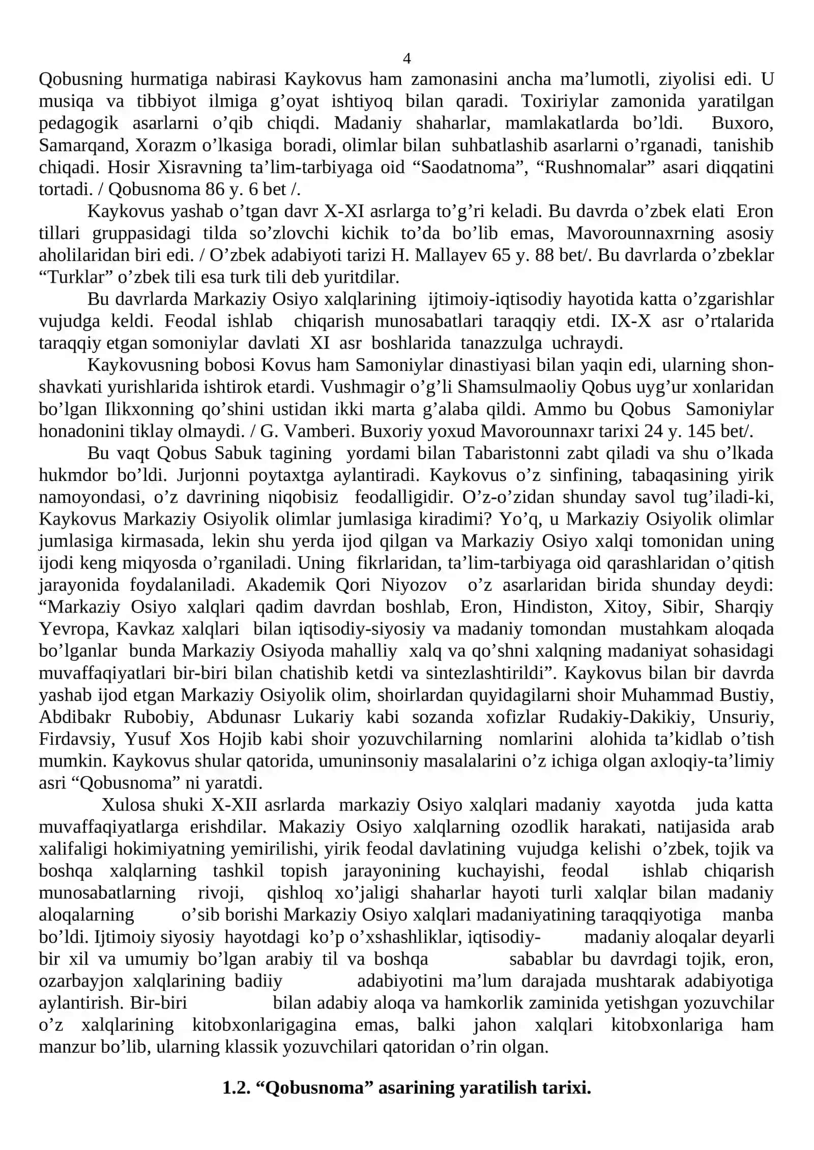 Kaykovusning pedagogika sohasida qarashlarini o’rganish 4