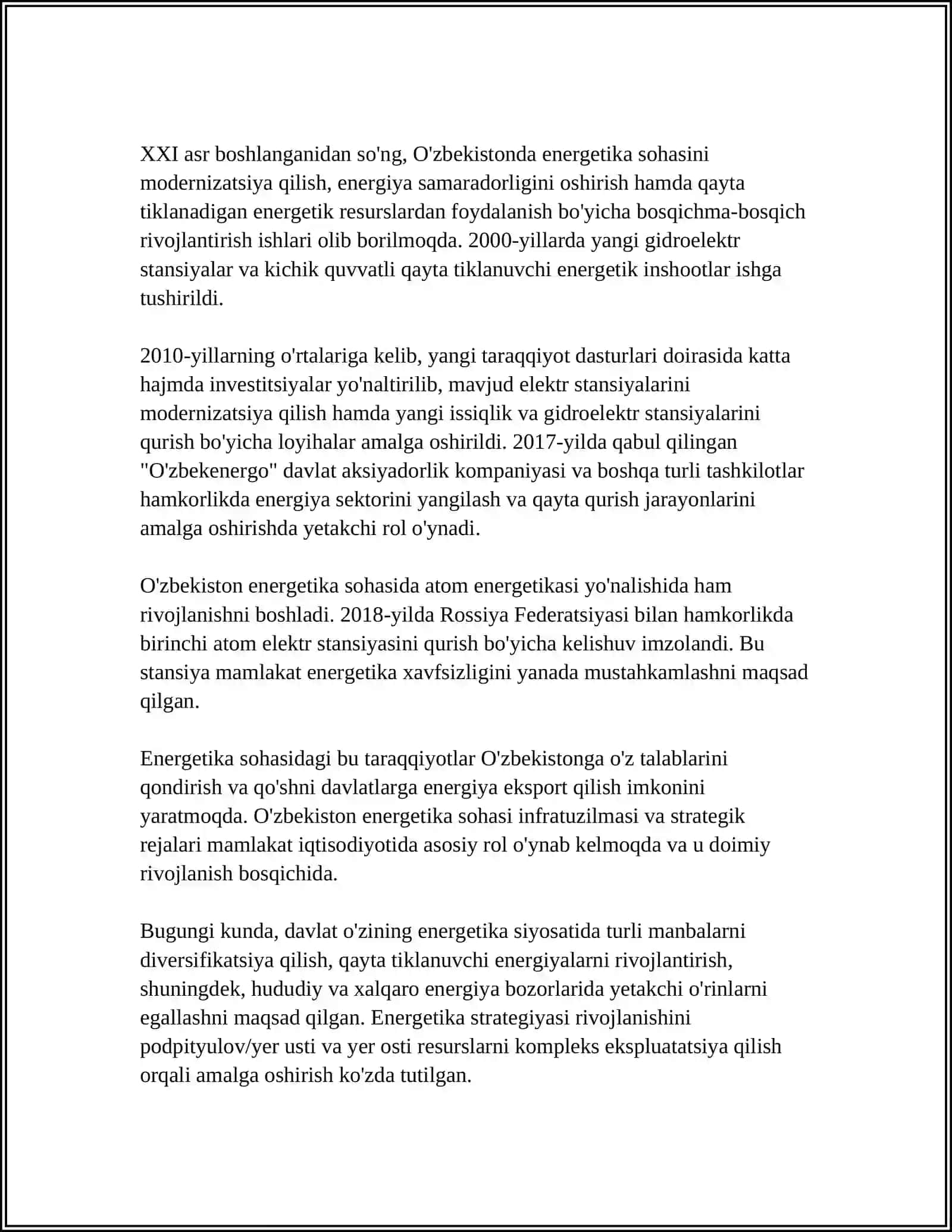 ÒZBEKISTONDA VA JOXONDA ENERGETIKANING RIVOJI 4