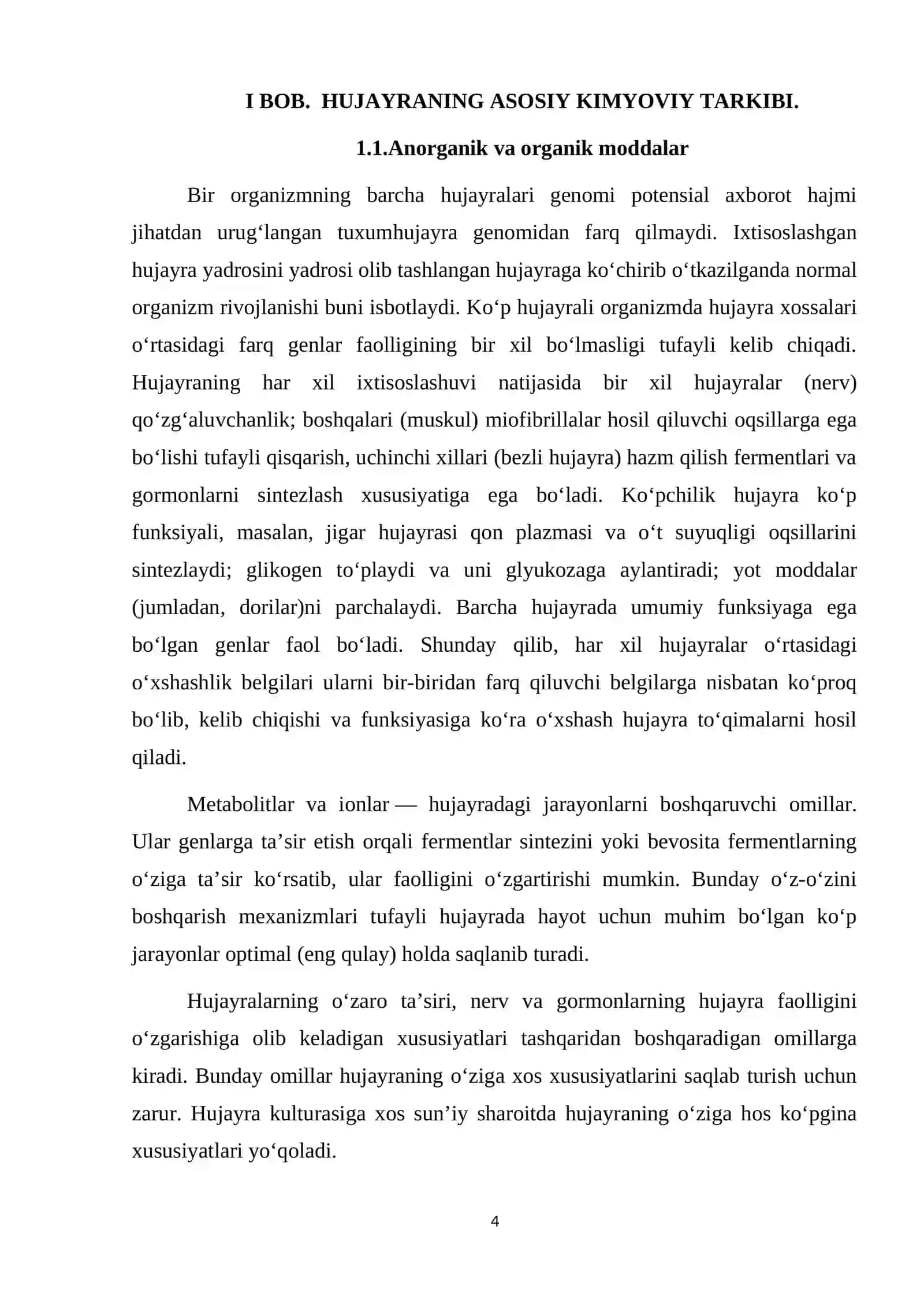 Hujayraning Kimyoviy Tarkibi 4