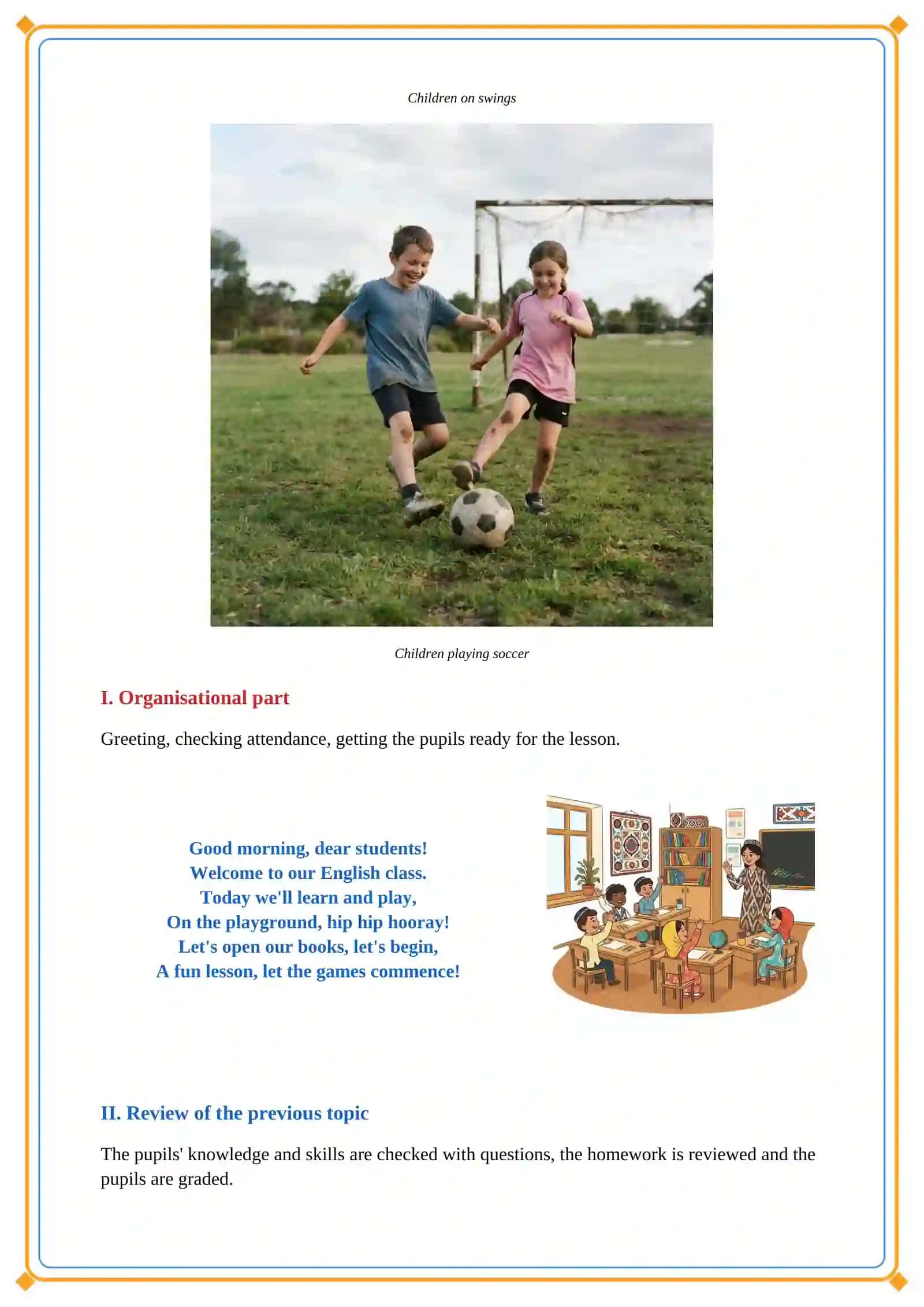 Lesson on On the playground 4