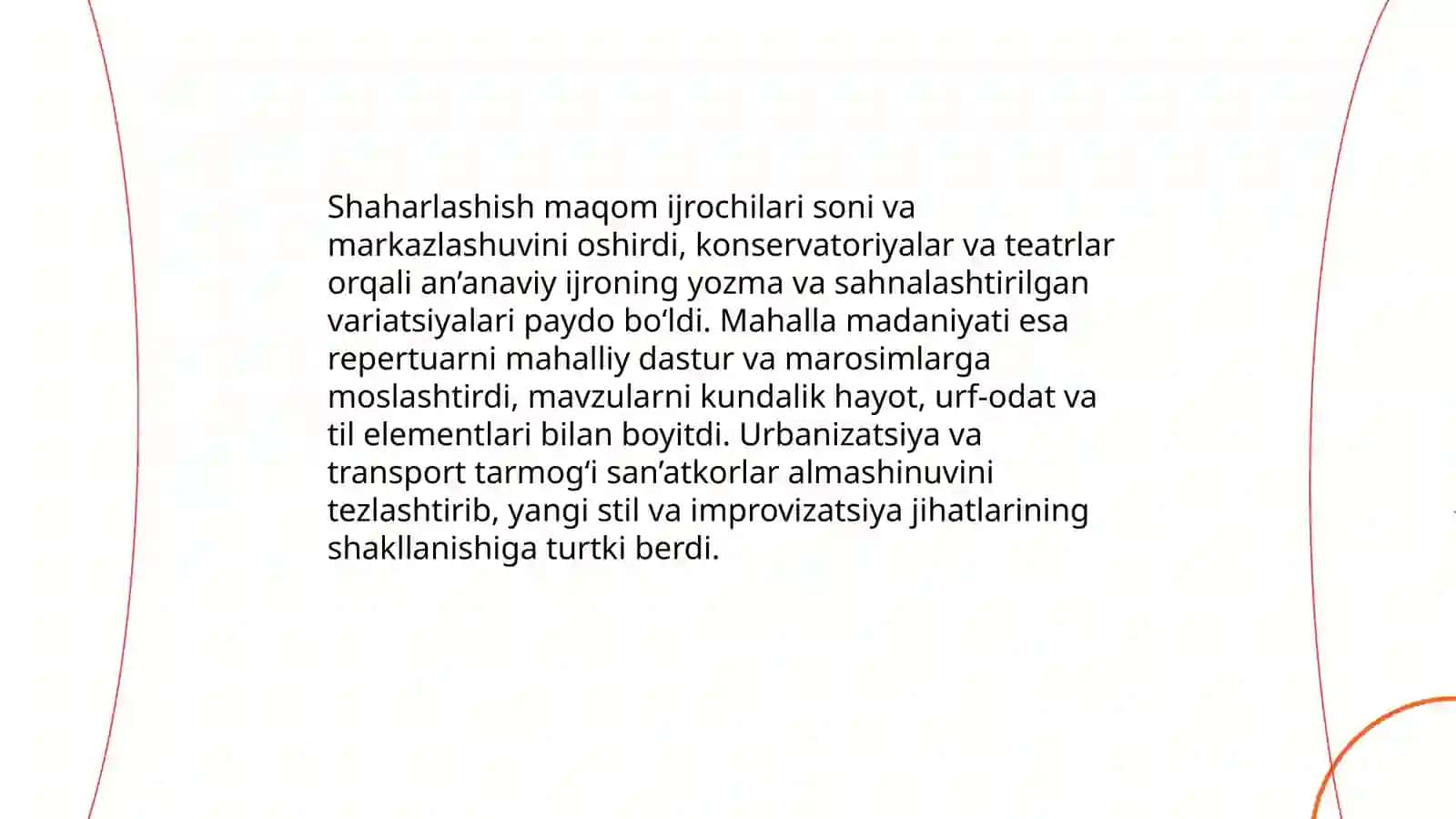 XX asrda o'zbek maqom san'atining rivojlanish bosqichlari 4