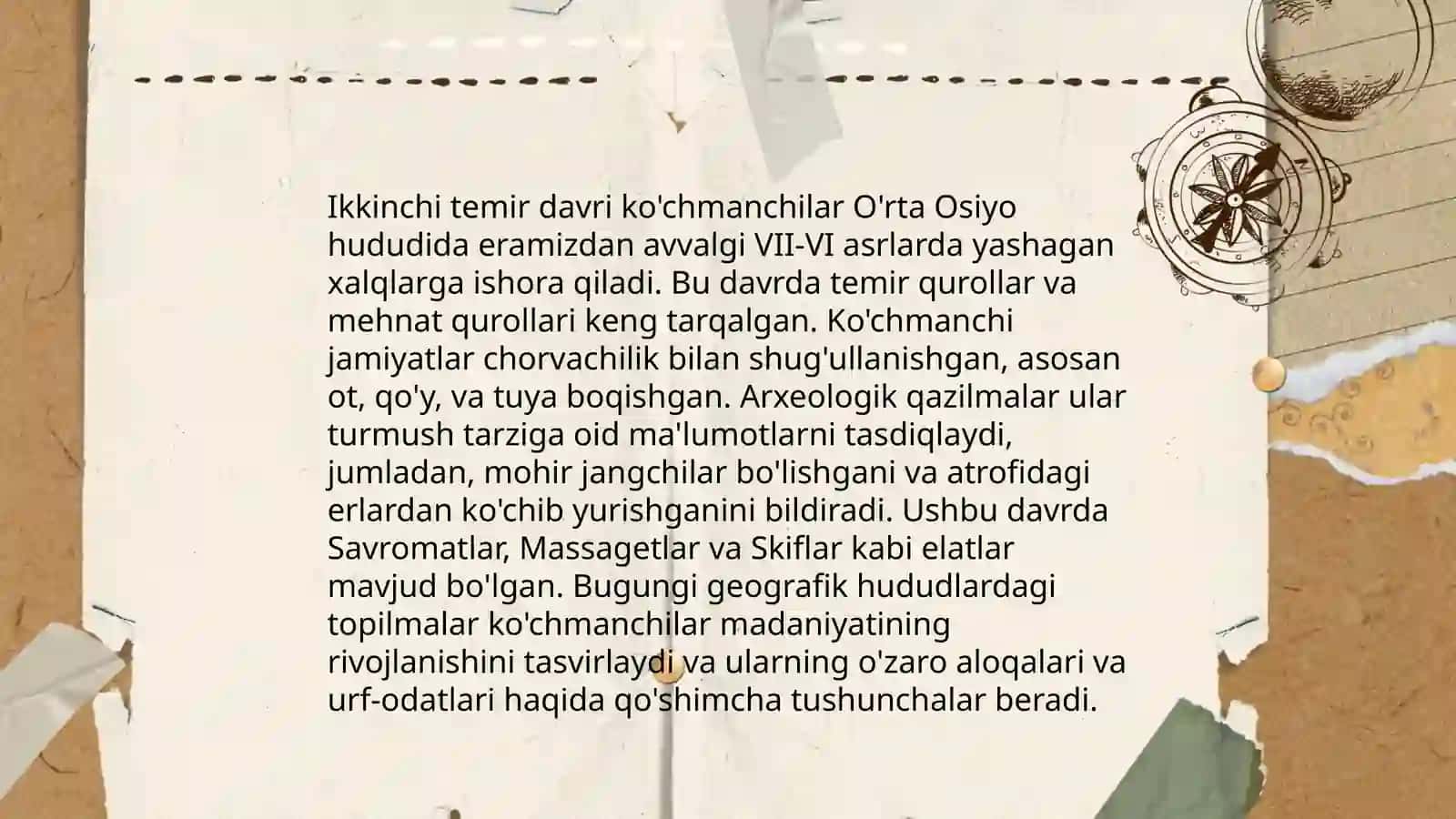 O'rta Osiyoning bronza va ilk temir davri ko'chmanchi chorvador xalqlari madaniyati 4