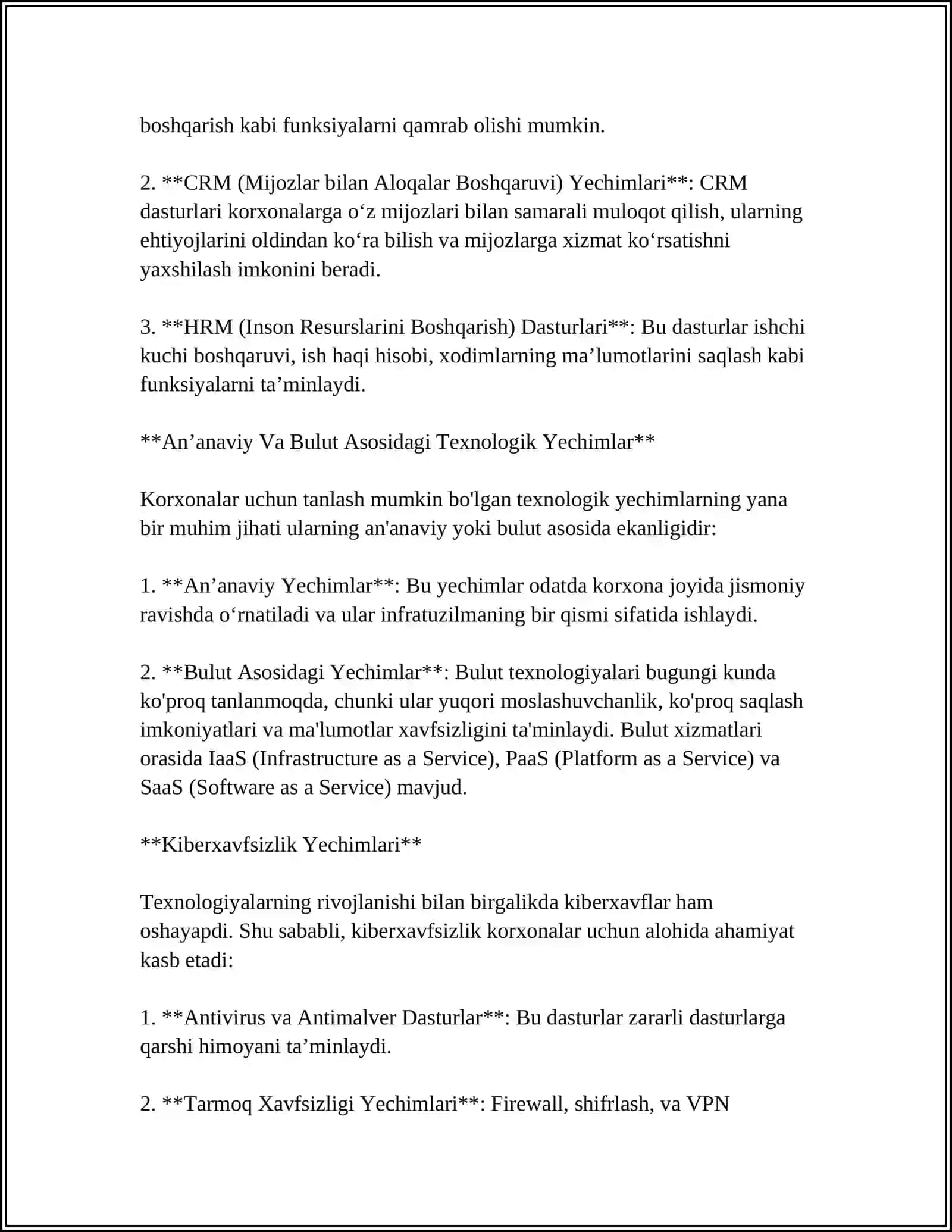 KORXONANING ASOSIY TEXNOLOGIK YECHIMI 4