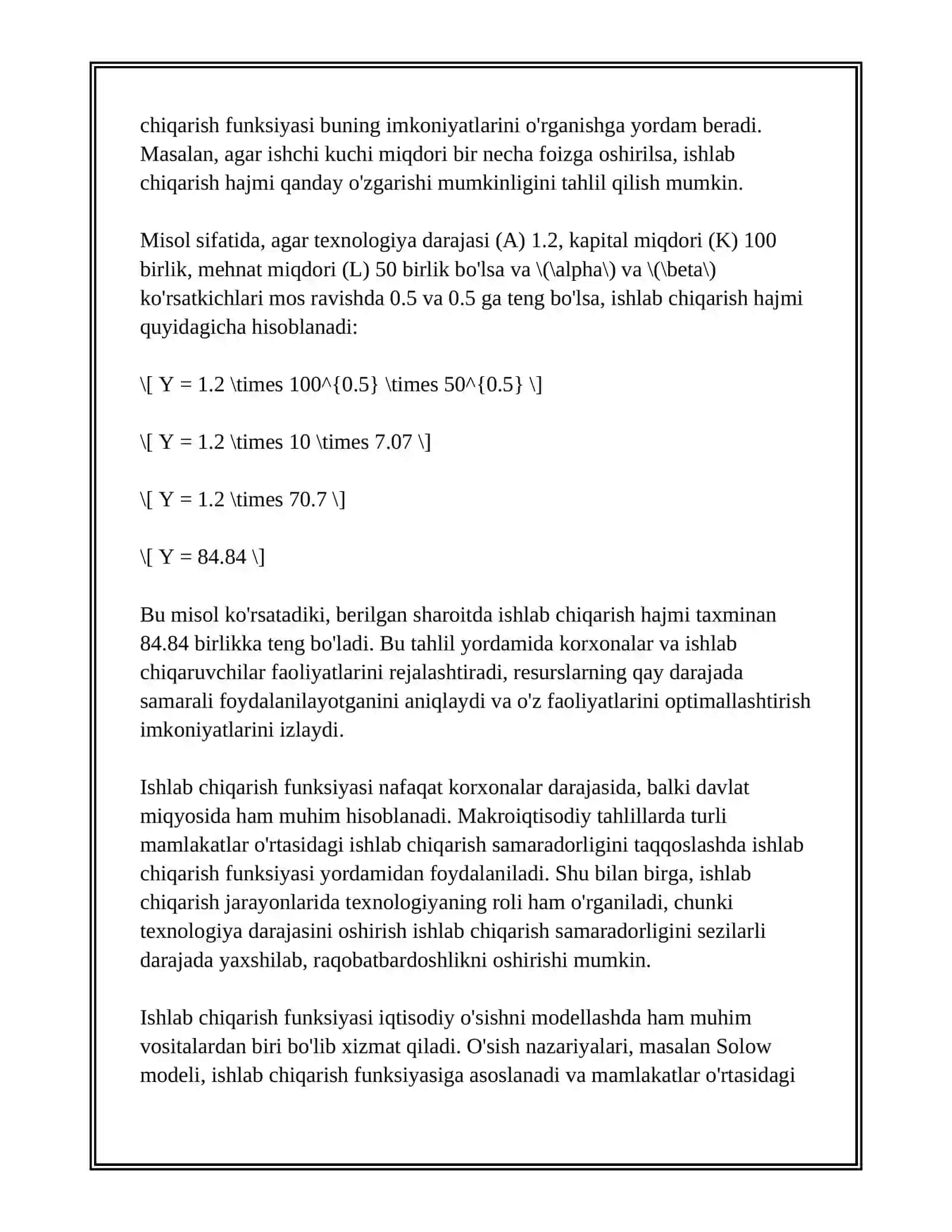 ISHLAB CHIQARISH FUNKSIYALARI VA ULARNING SINFLARI 4