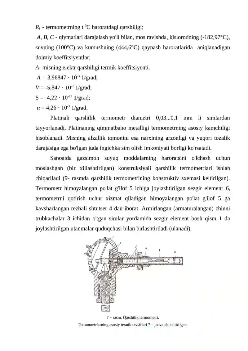 Qarshilik termometrlari bilan temperaturani o‘lchash istiqbollari 4