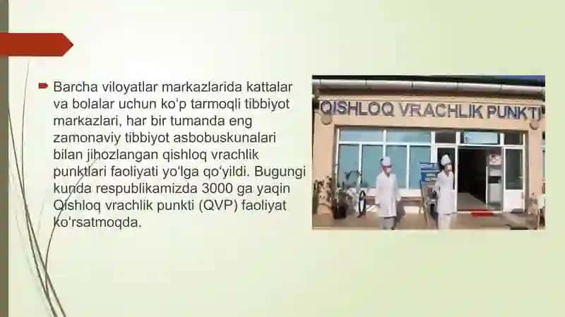 O’zbekiston Respublikasida inson salomatligi oliy qadriyat sifatida 4