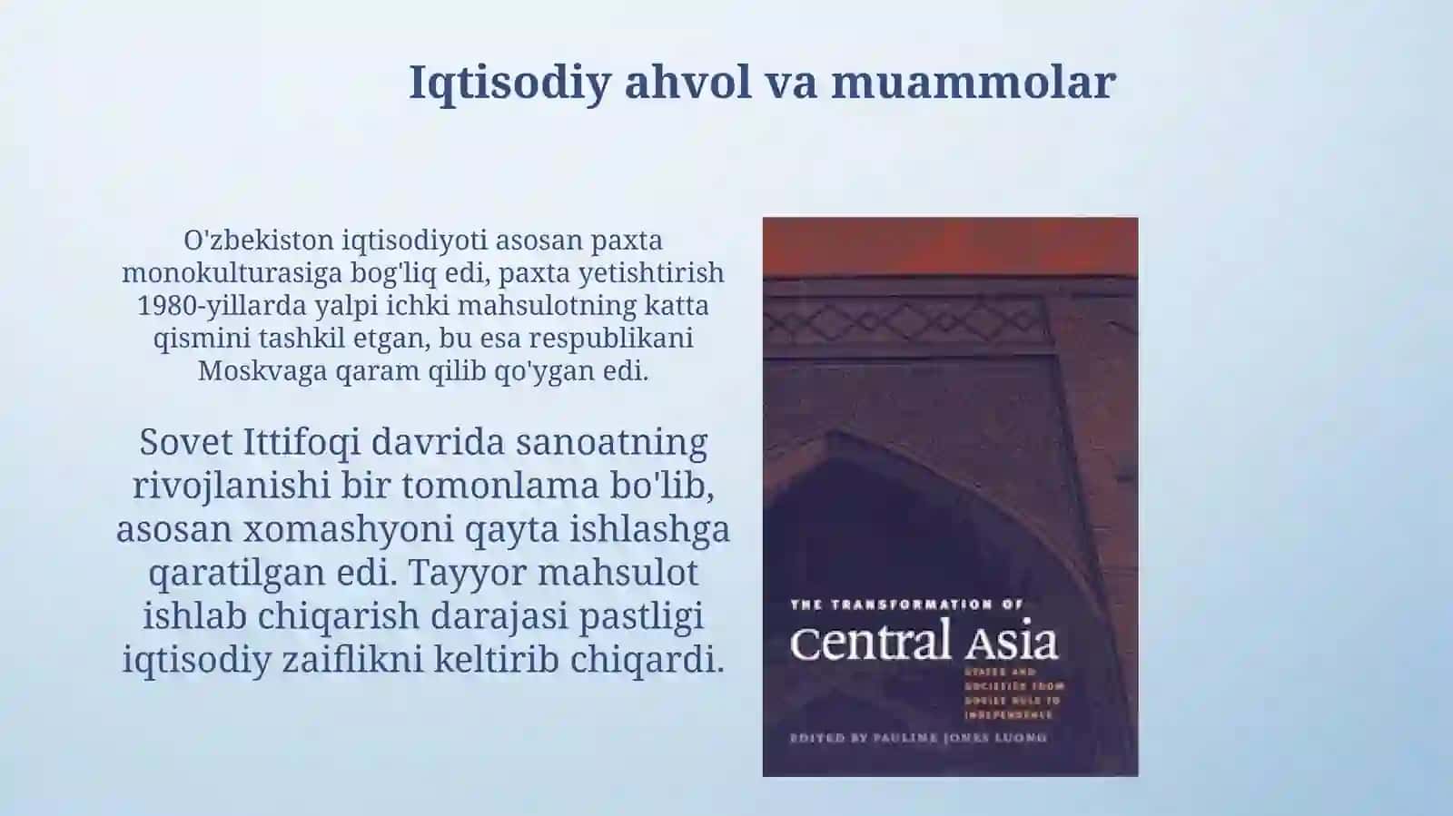 Mustaqillikka erishisharafasida Oʻzbekistondagi ijtimoiy siyosiy jarayonlar 4