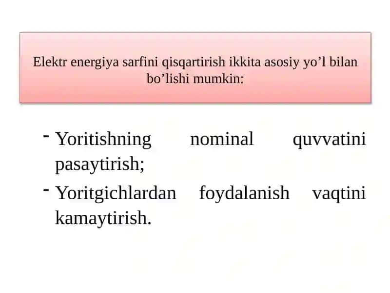 Maishiy energiyani tejamlash 4