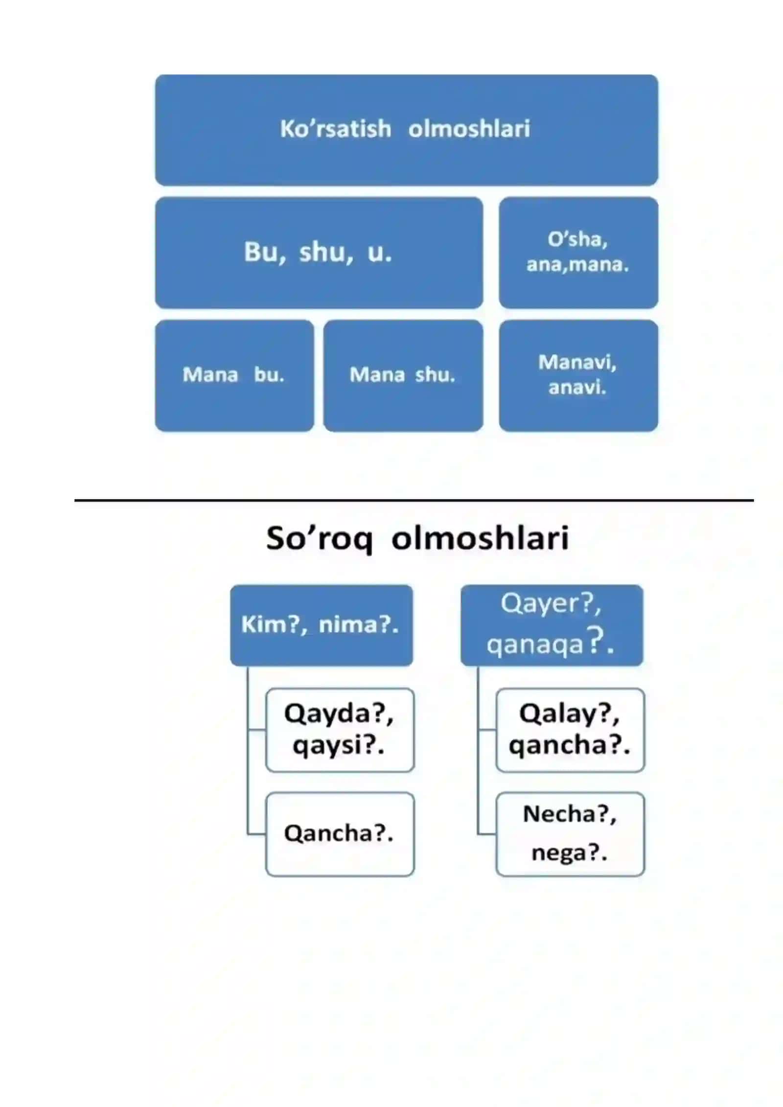 Olmosh. Olmoshlarning leksik-grammatik xususiyatlari 4