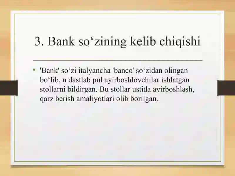 Banklarning Kelib Chiqishiva Bank Tizimi 4