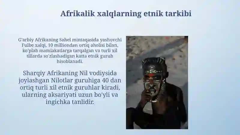 Afrika xalqlarini etnik tarkibi va antropologik qiyofasi 4