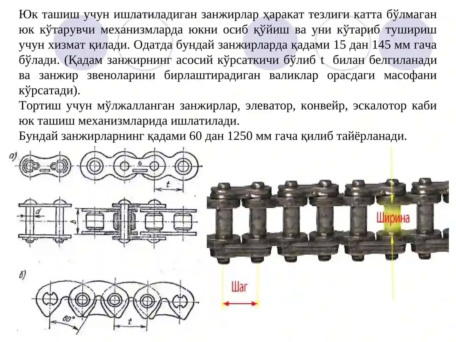 Занжирли узатмалар 4