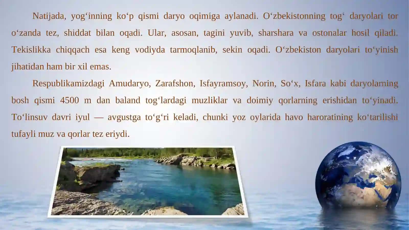 O‘zbekistonning ichki suvlari va suv boyliklari 4