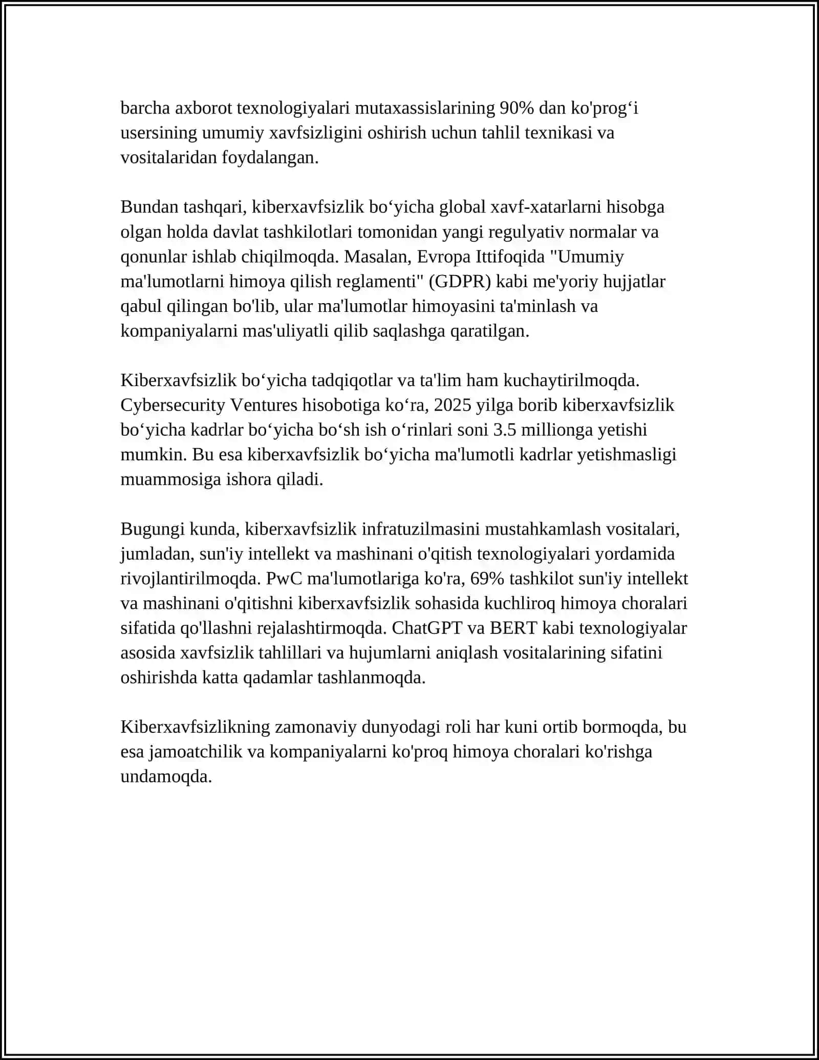 ZAMONAVIY DUNYODA KIBERXAVFSIZLIKNING AHAMIYATI 4