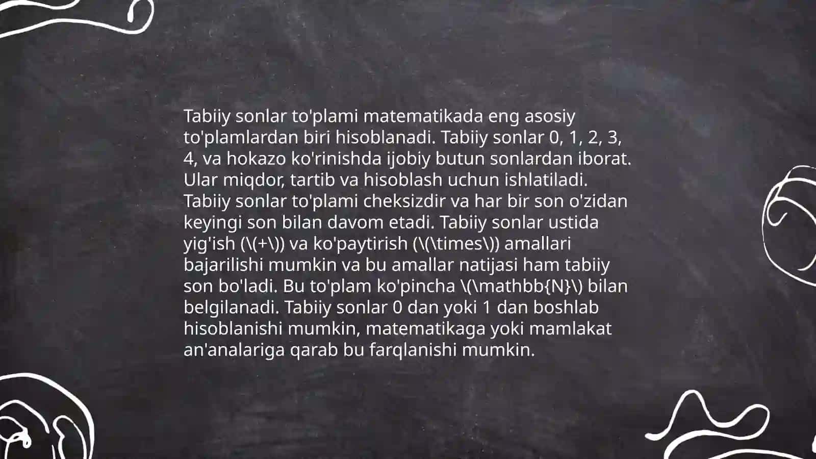 Sonli to'plamlar haqida malumot 4