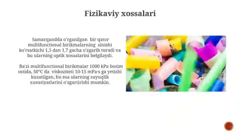 Ko‘p Funktsiyali Birikmalarning Xossalari va Qo‘llanilishi 4