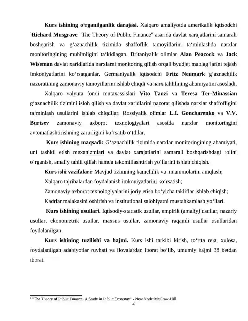 G‘aznachilikda narxlar monitoringi 4